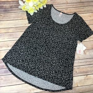 Lularoe Classic Tee Black with White Stars NWT Med